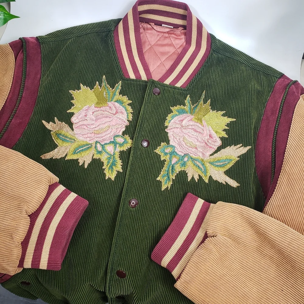 Gucci Bomber Tiger Modern Future Corduroy Mad Cat Green Tan Varsity Y2K Vintage